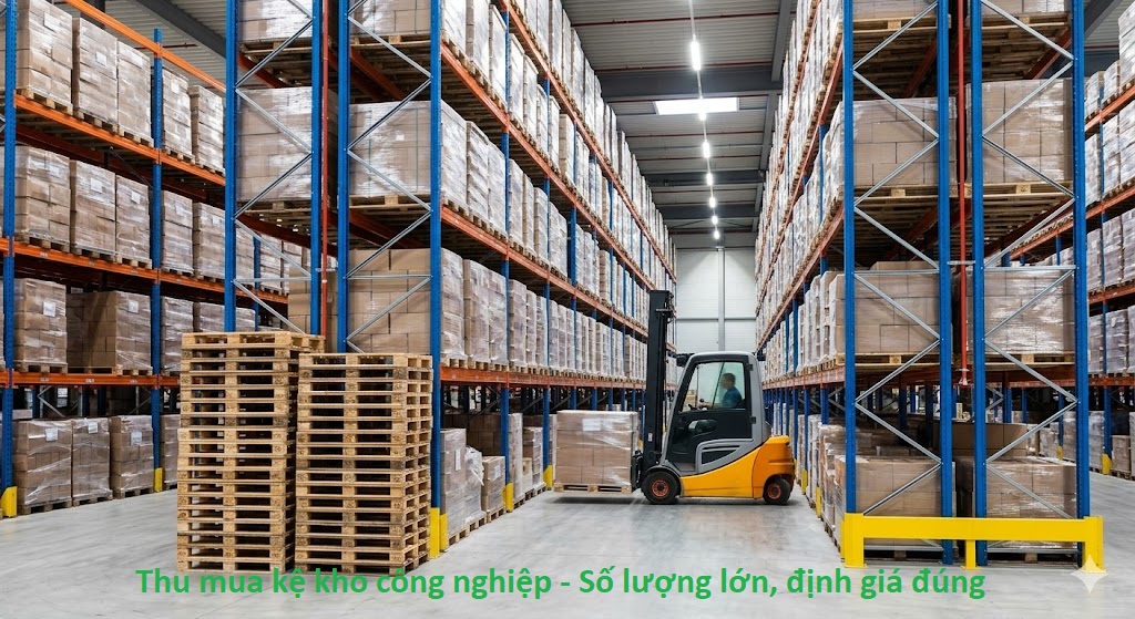 Hình ảnh thu mua kệ sắt trung tải, kệ kho hàng tại Bình Dương