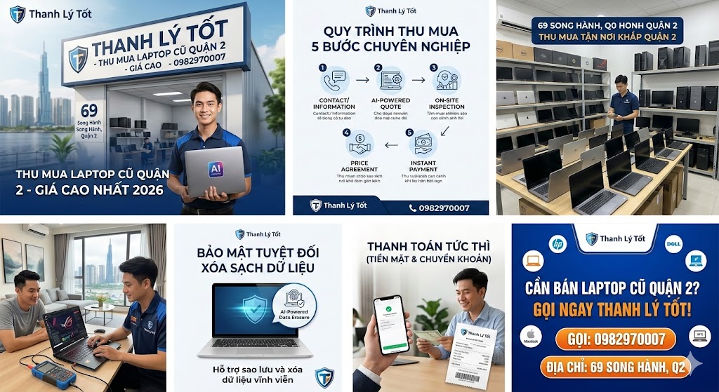 Thu Mua Laptop Cũ Quận 2 - Giá Cao Nhất 2026