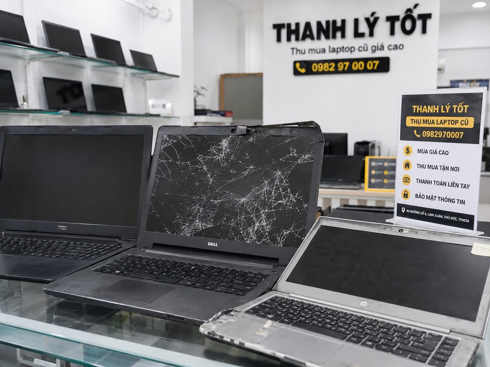 Thu mua laptop hư lỗi không lên nguồn bể màn hình tại TPHCM
