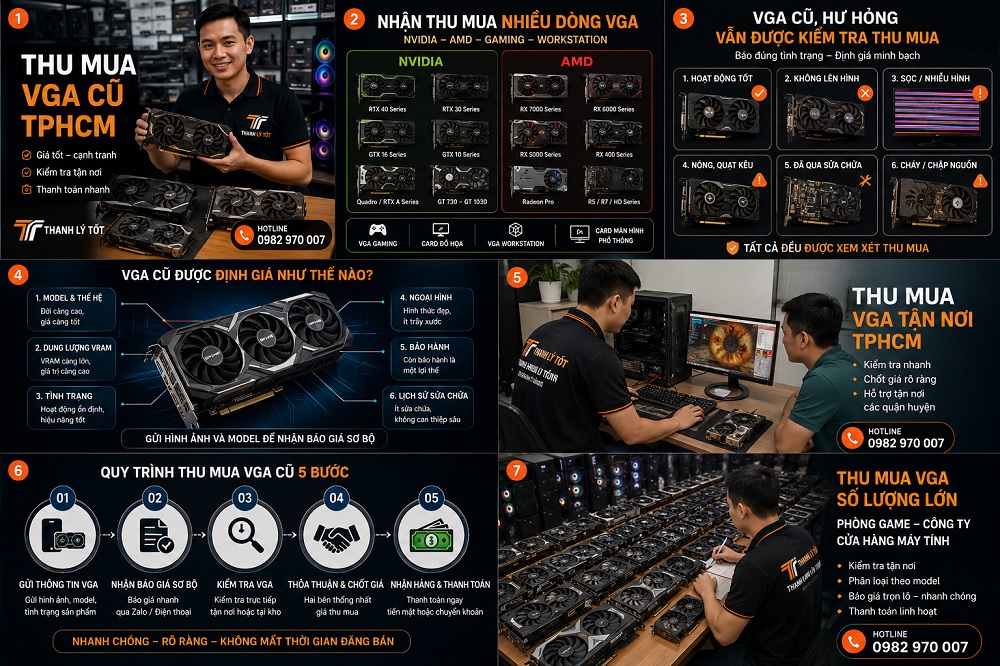 Thu mua VGA số lượng lớn từ phòng game và doanh nghiệp TPHCM