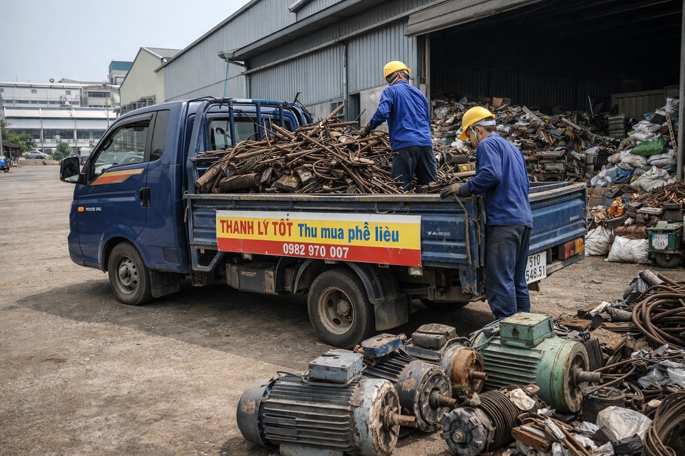 Xe thu mua phế liệu tận nơi tại KCN Tân Bình
