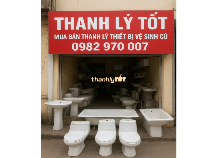 Thanh lý Thiết Bị Vệ Sinh Cũ, Bồn Cầu, Bồn Tắm Giá Rẻ