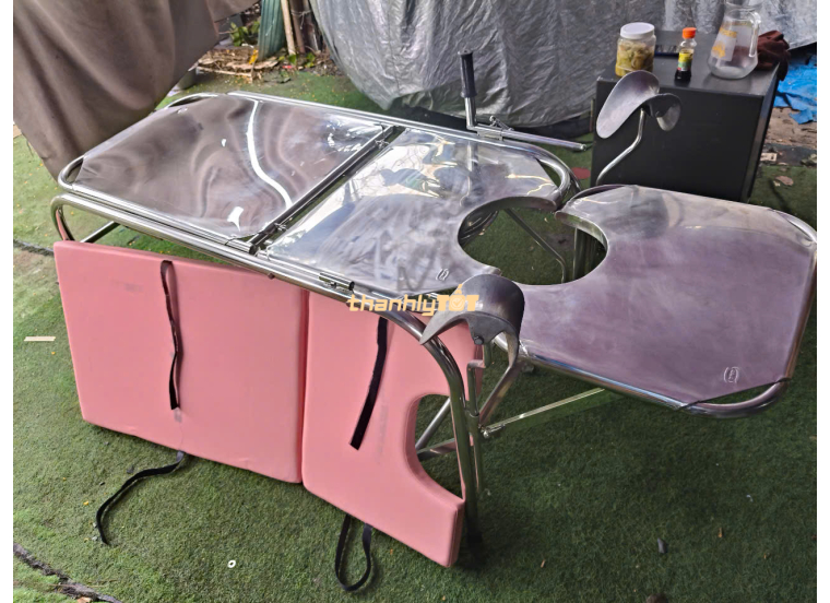 Thanh lý bàn khám sản phụ khoa inox sus 201 giá rẻ