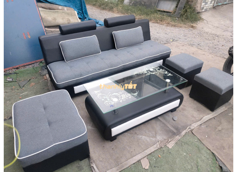  Bộ Sofa Băng Thanh Lý 2m + Bàn Trà+ Đôn Giá Rẻ Tại TPHCM