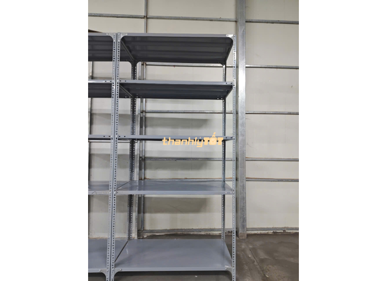 Thanh Lý Kệ Sắt V Lỗ 1m x 50 Giá Rẻ, Bền Chắc, Mới 90%