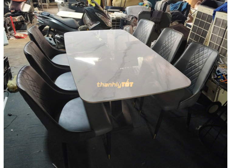 Thanh Lý Bộ Bàn Ăn 6 Ghế Mặt Đá Giá Rẻ – Đẹp Sang