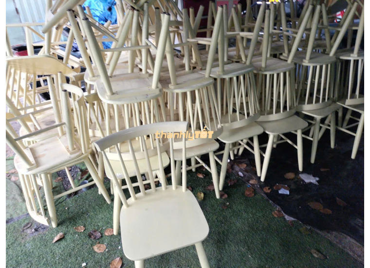 Thanh Lý Ghế Cafe Gỗ 7 Nan Song Tiện Giá Rẻ
